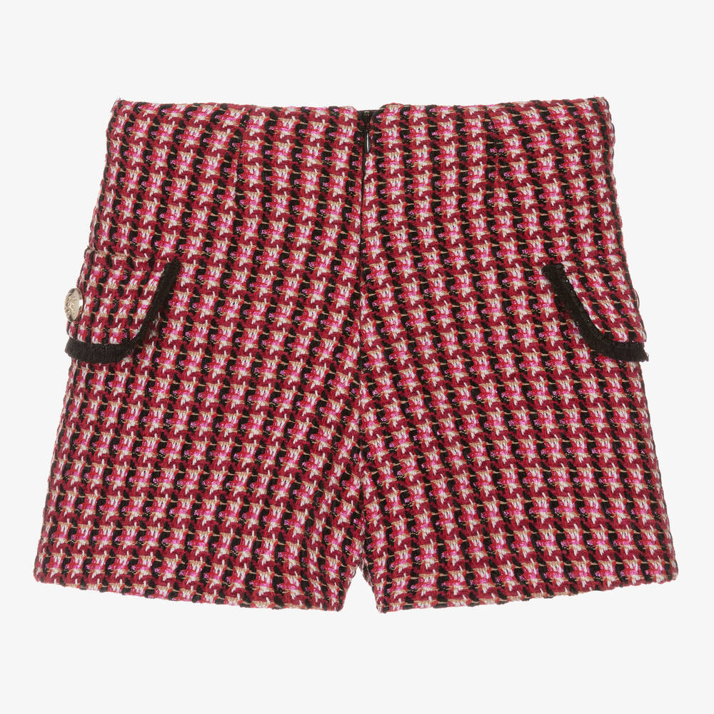 Abel & Lula-شورت تويد لون زهري وأحمر للبنات | Childrensalon Outlet
