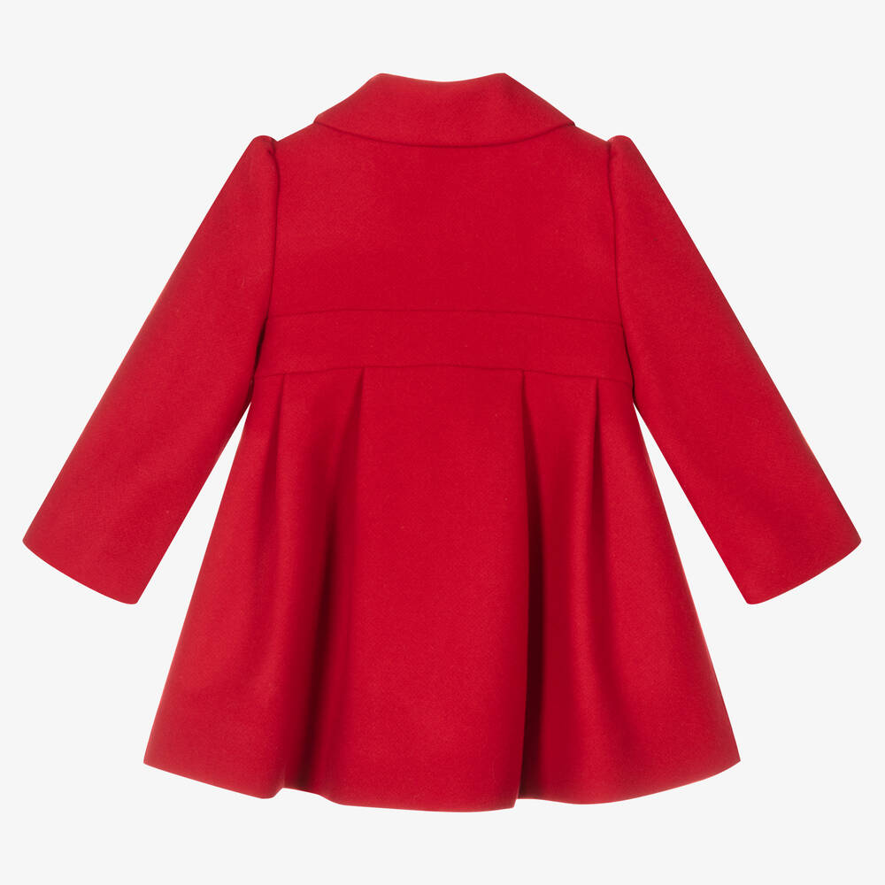 Ladies red wool coat deals