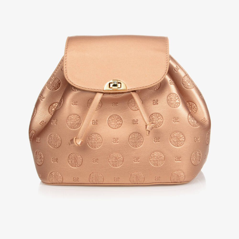 Abel & Lula-Girls Rose Gold Backpack (21cm) | Childrensalon Outlet