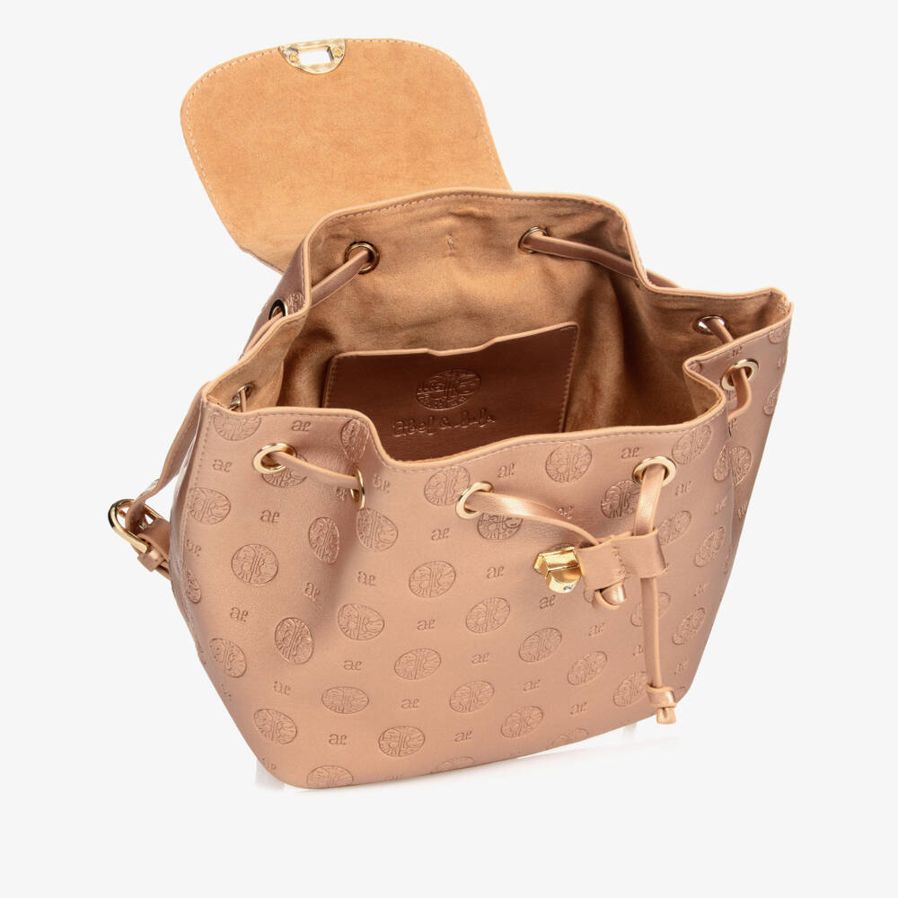 Abel & Lula-Girls Rose Gold Backpack (21cm) | Childrensalon Outlet