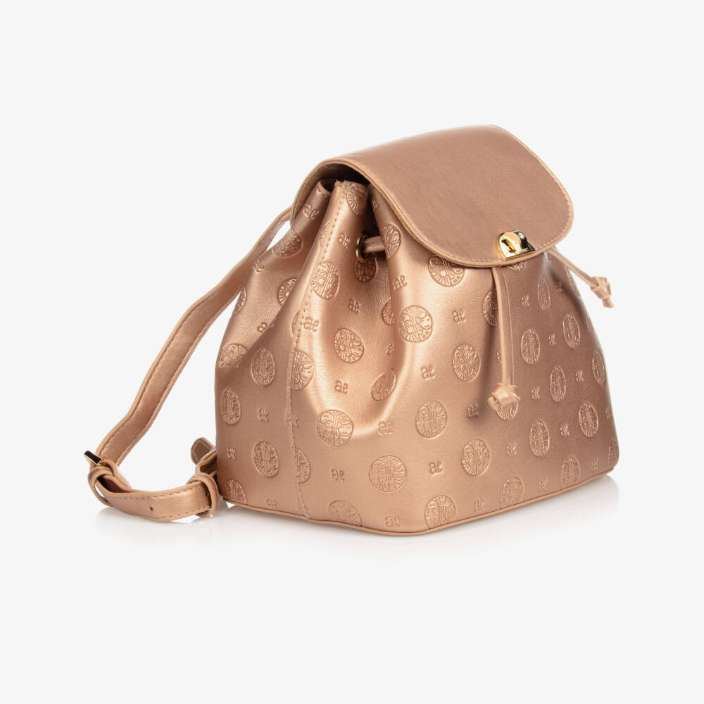 Abel & Lula-Girls Rose Gold Backpack (21cm) | Childrensalon Outlet