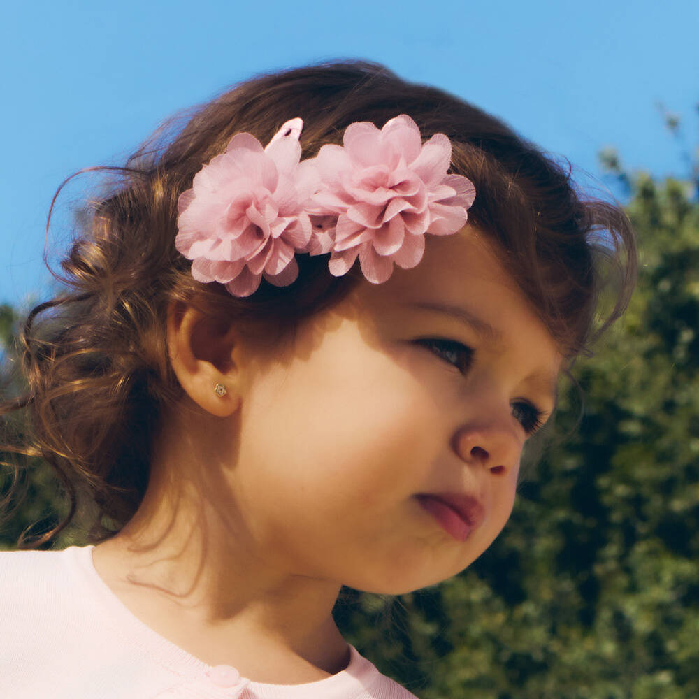 Abel & Lula-Girls Rosy Blossom Hair Duo | Childrensalon Outlet