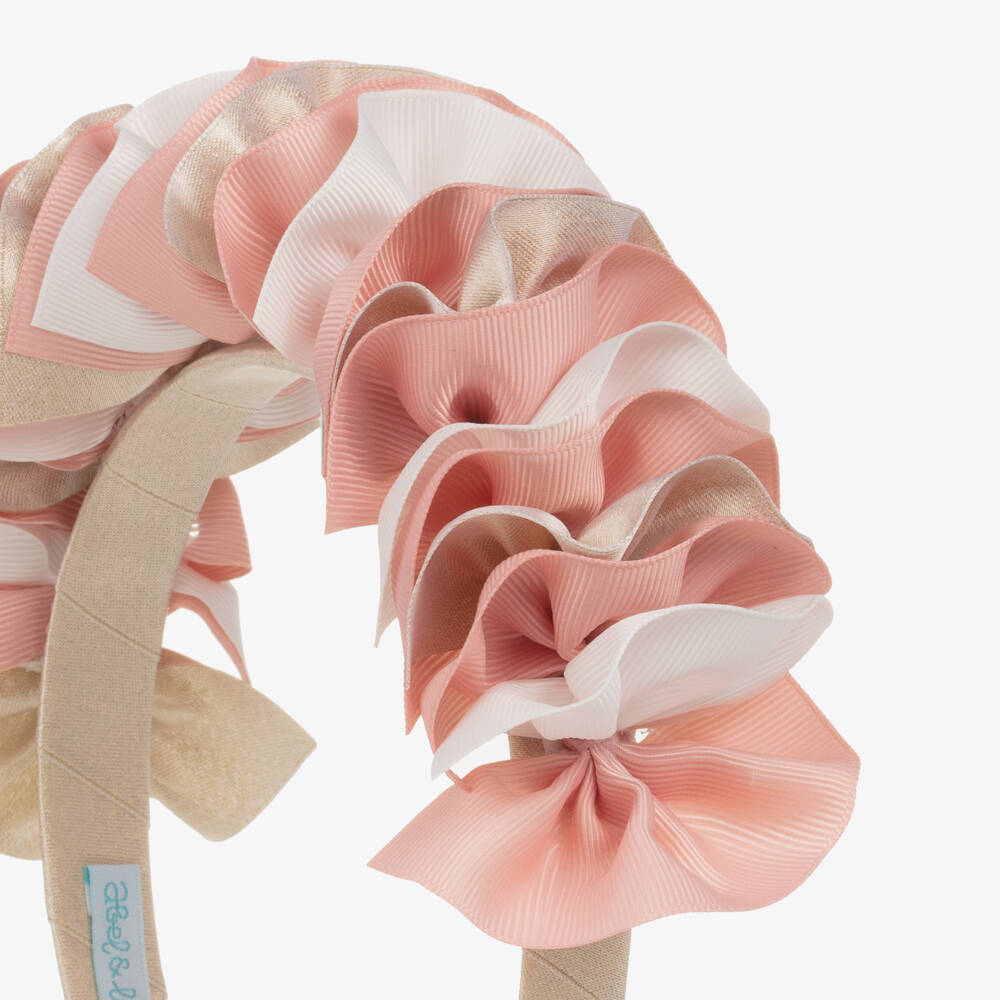Abel & Lula-Очаровательный атласный ободок с рюшами для девочек | Childrensalon Outlet