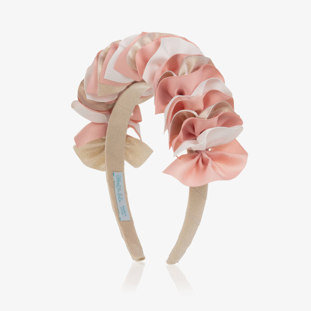 Abel & Lula-Очаровательный атласный ободок с рюшами для девочек | Childrensalon Outlet