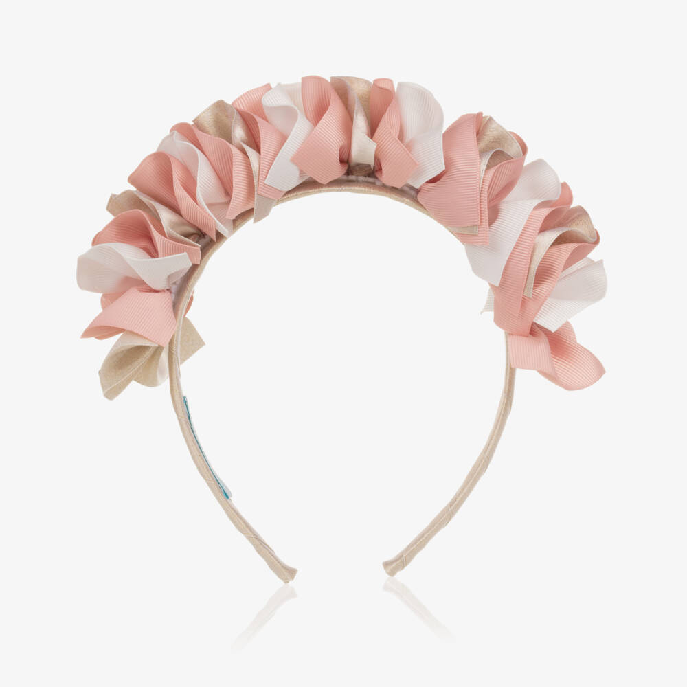 Abel & Lula-Очаровательный атласный ободок с рюшами для девочек | Childrensalon Outlet