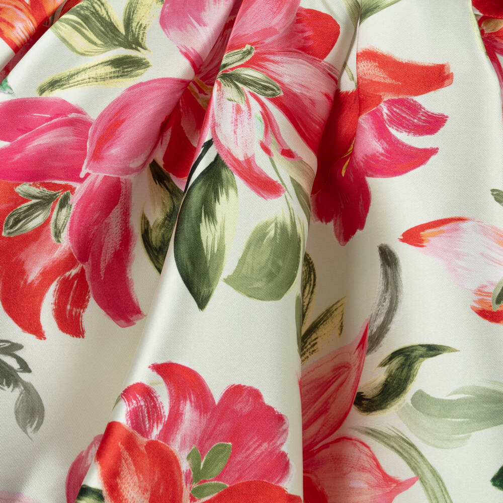 Abel & Lula-Girls Satin Twill Floral Delight | Childrensalon Outlet