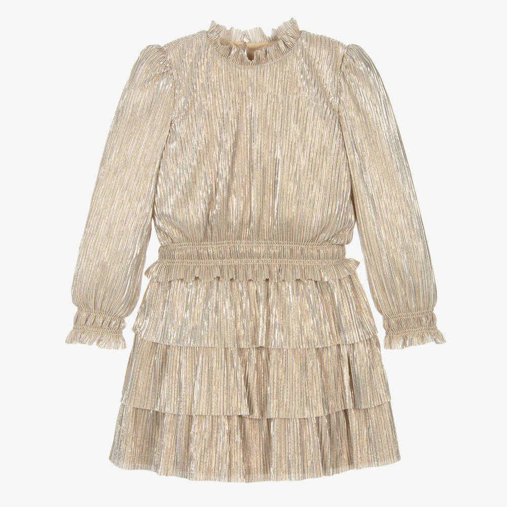 Abel & Lula-طقم ذهبي لامع للبنات | Childrensalon Outlet