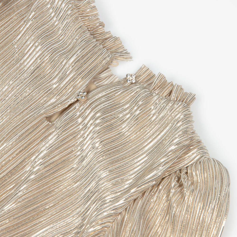 Abel & Lula-طقم ذهبي لامع للبنات | Childrensalon Outlet