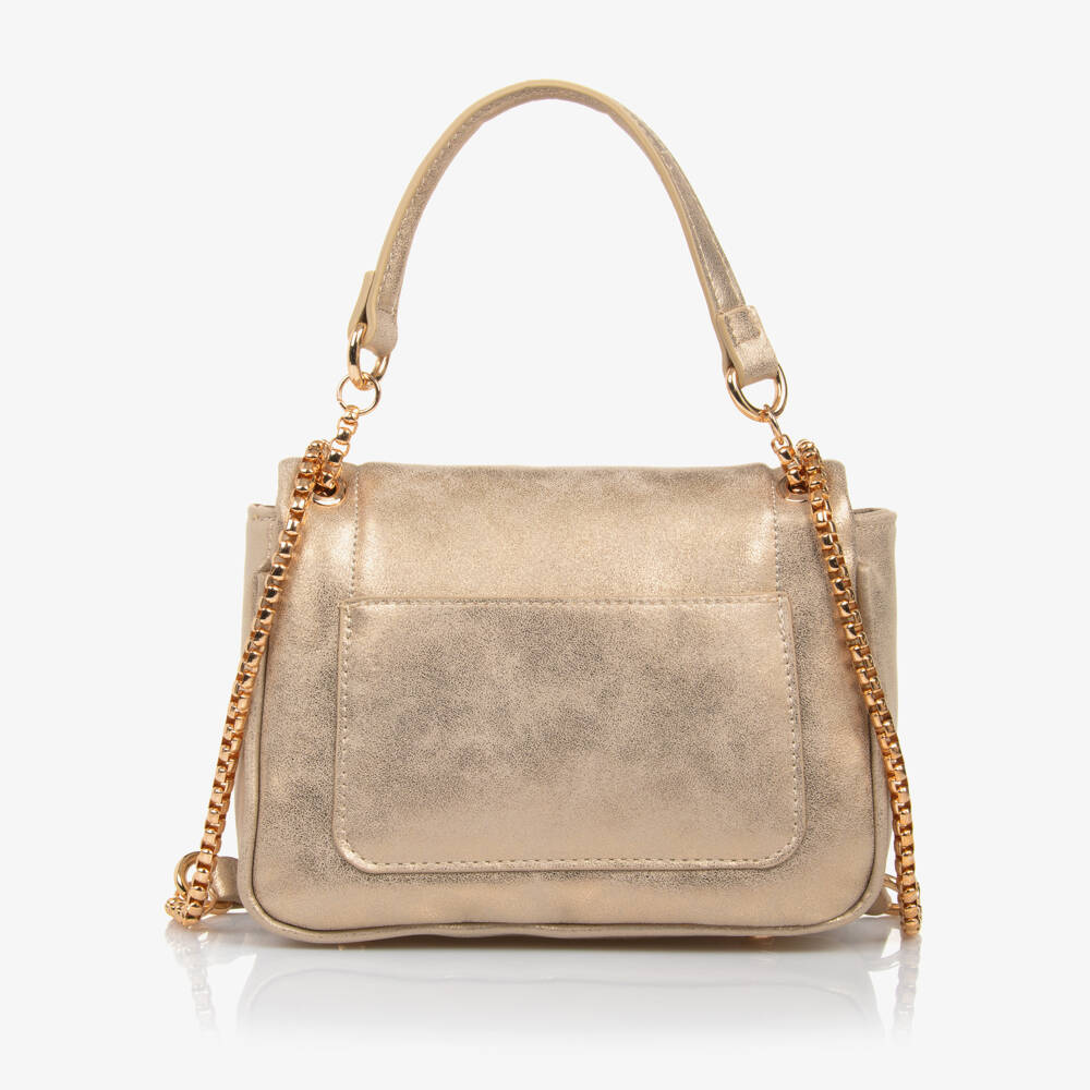 Abel & Lula-Girls Shimmery Gold Quilted Purse | Childrensalon Outlet
