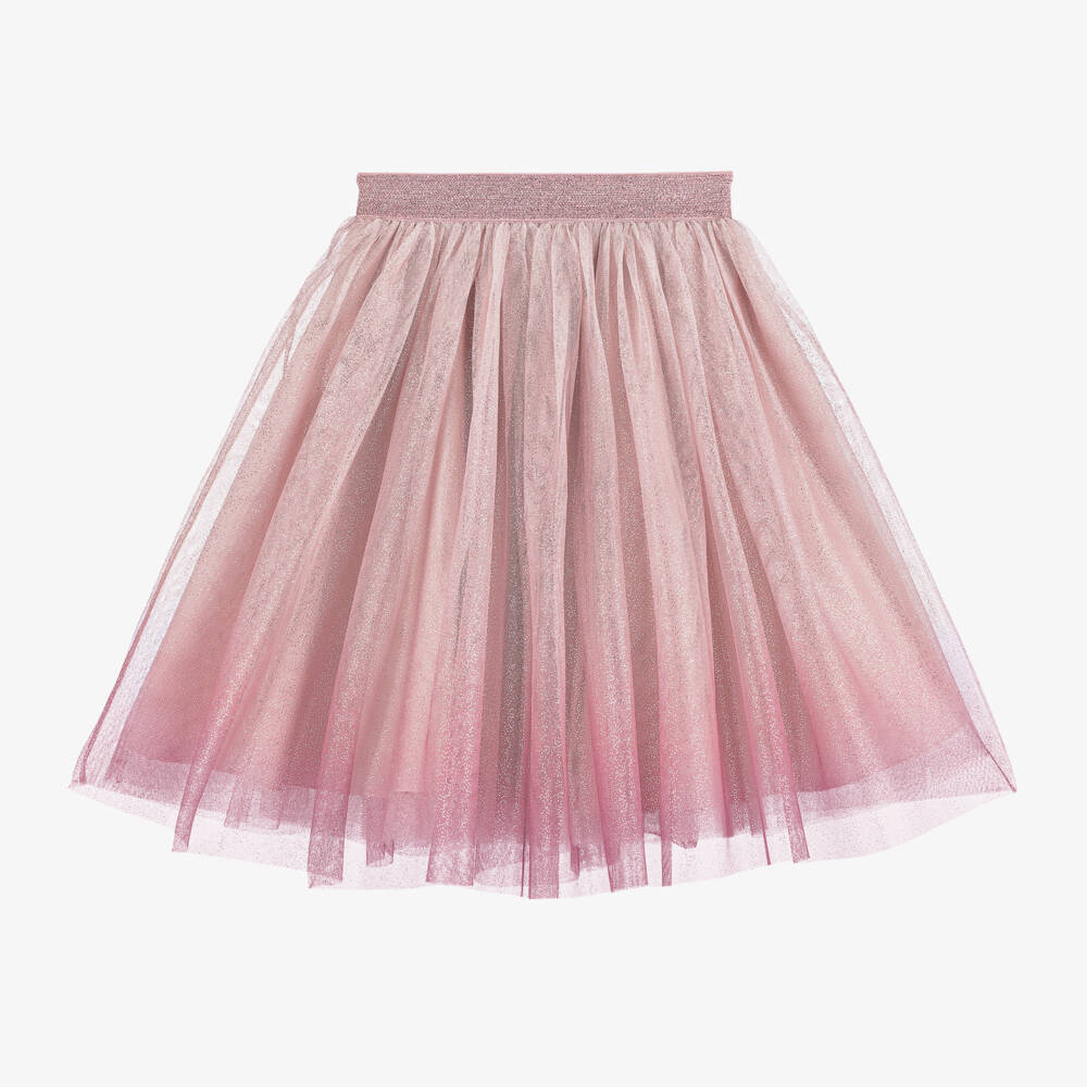 Abel & Lula-Girls Shimmery Pink Tulle Skirt | Childrensalon Outlet