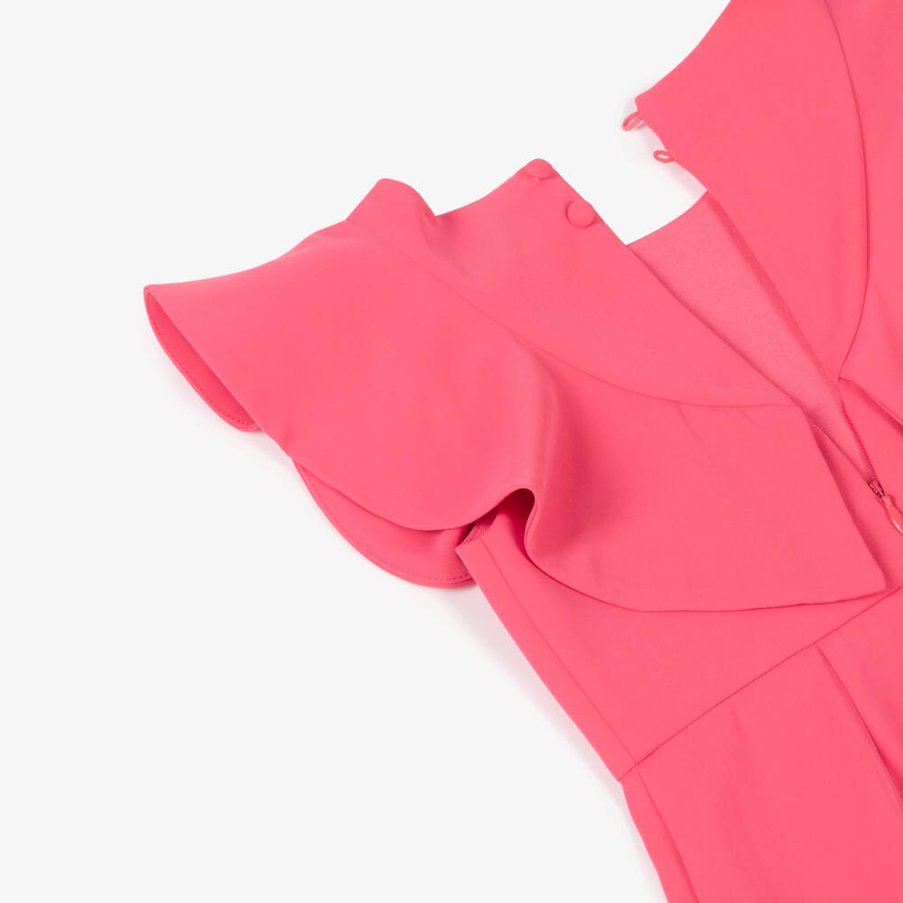 Abel & Lula-Шелковый пурпурный комбинезон с рюшами для девочек | Childrensalon Outlet