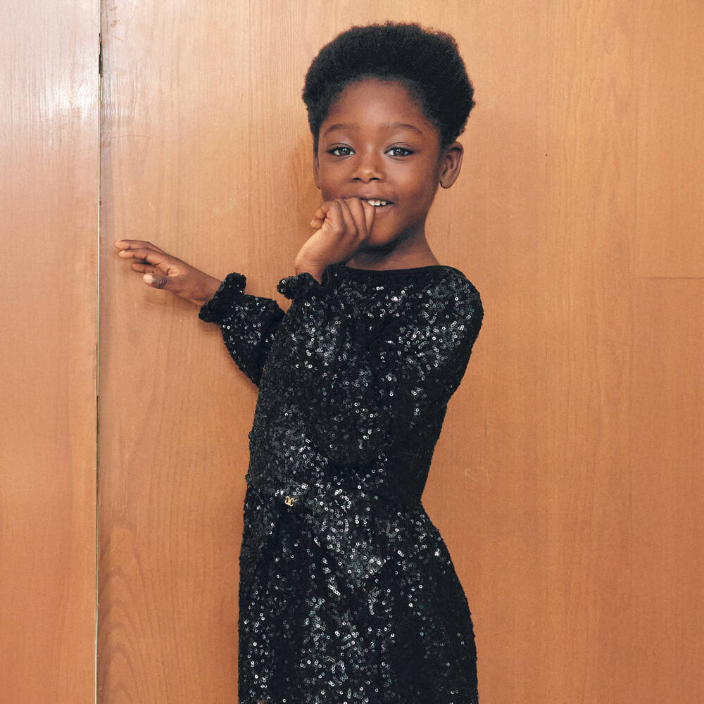Abel & Lula-Girls Sparkling Long Sleeve Dress | Childrensalon Outlet