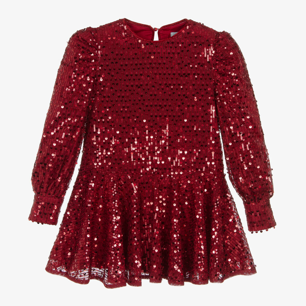 Abel & Lula-Girls Sparkling Scarlet Dress | Childrensalon Outlet