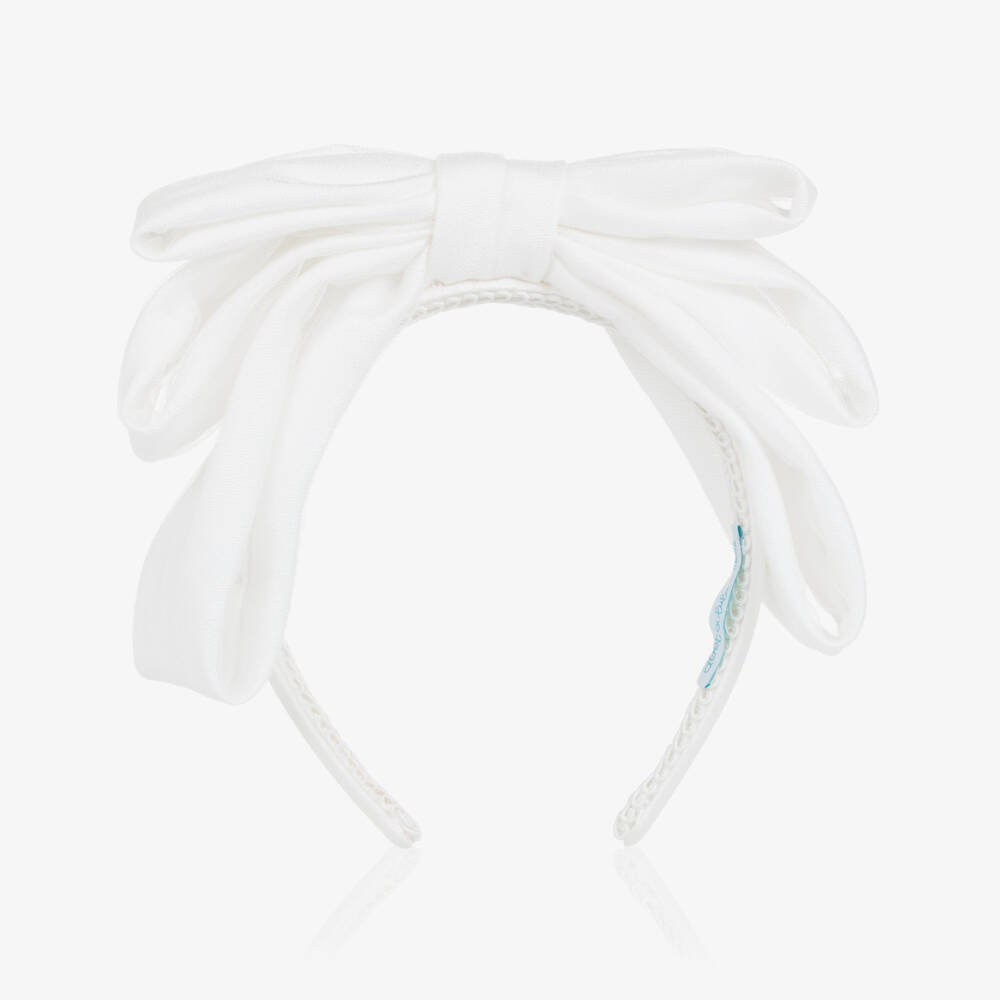 Abel & Lula-Girls Sparkling Tulle Bow Headband | Childrensalon Outlet