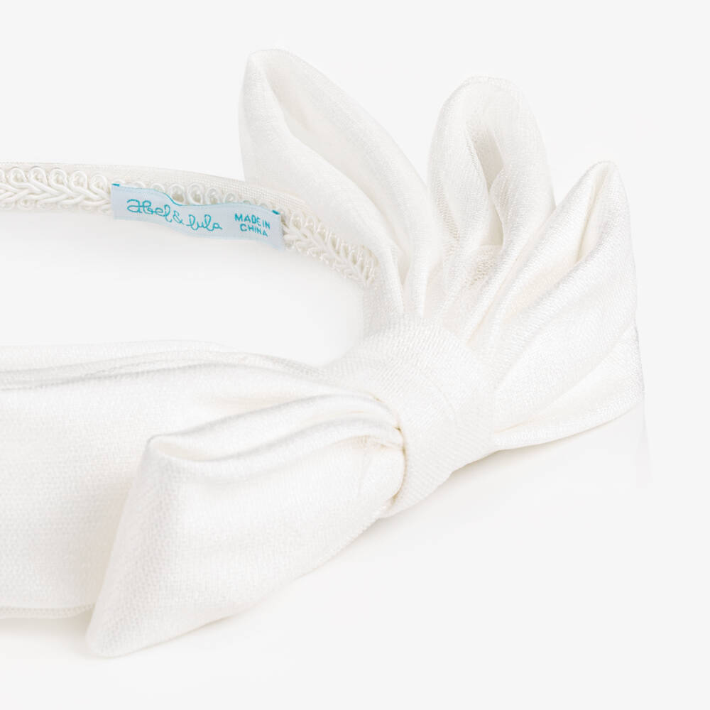 Abel & Lula-Girls Sparkling Tulle Bow Headband | Childrensalon Outlet