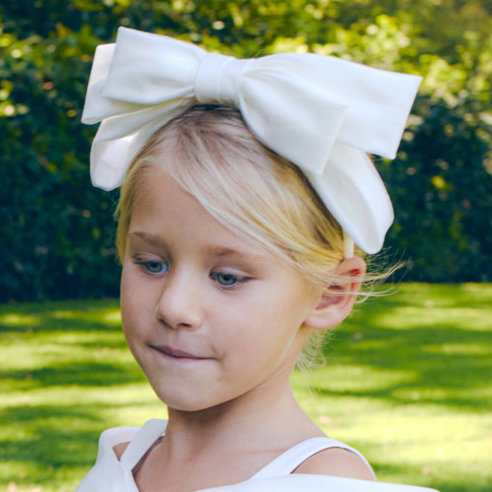 Abel & Lula-Girls Sparkling Tulle Bow Headband | Childrensalon Outlet