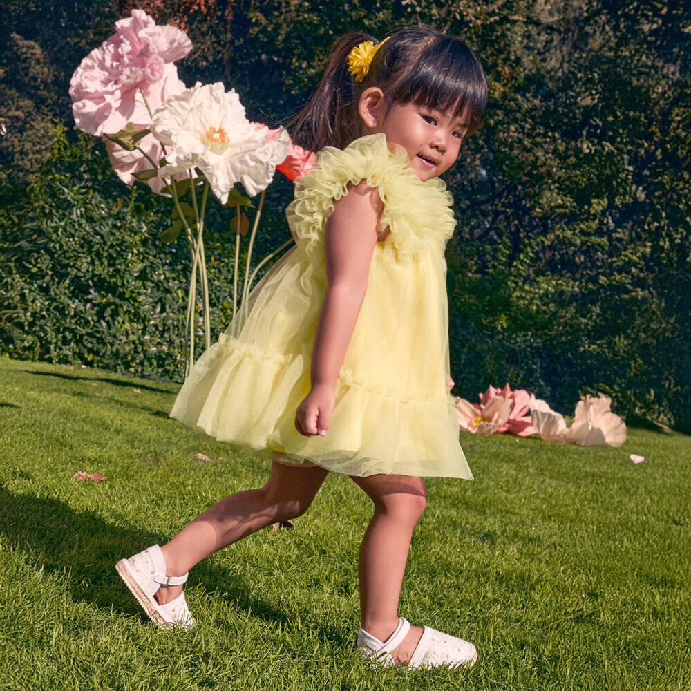 Abel & Lula-Girls Sunny Tulle Layered Gown | Childrensalon Outlet