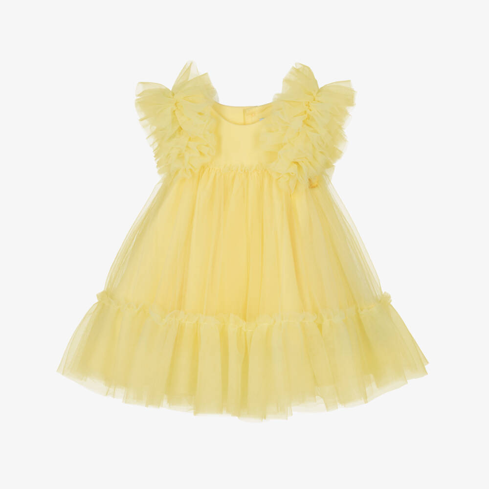 Abel & Lula-Girls Sunny Tulle Layered Gown | Childrensalon Outlet