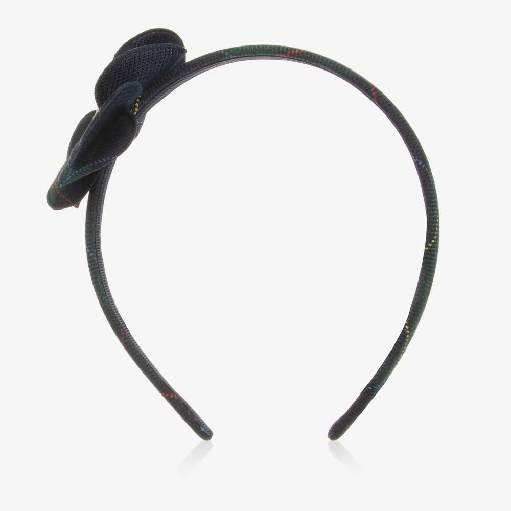 Abel & Lula-Girls Tartan Floral Headband | Childrensalon Outlet