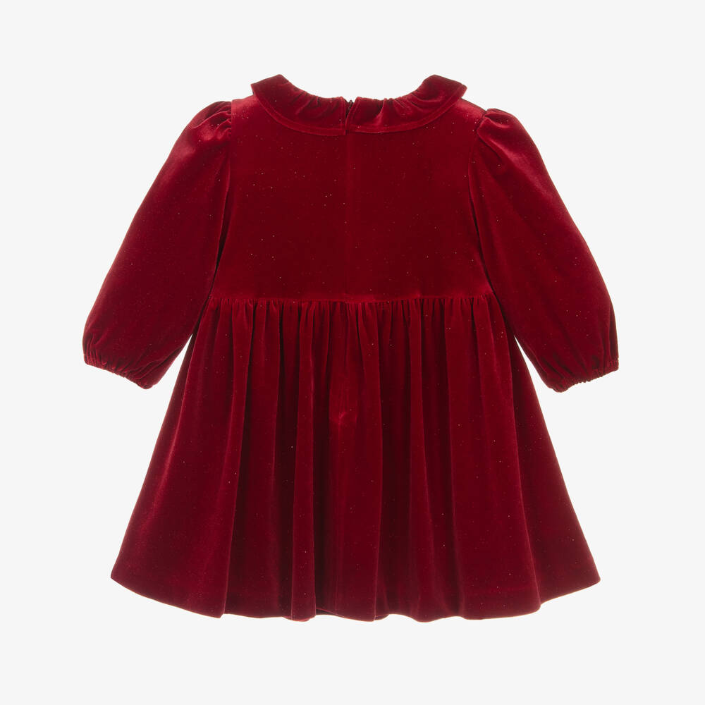 Abel & Lula-Girls Velvet Glitter Dress | Childrensalon Outlet