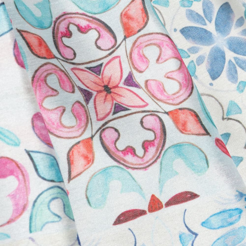 Abel & Lula-Girls White & Blue Dress | Childrensalon Outlet