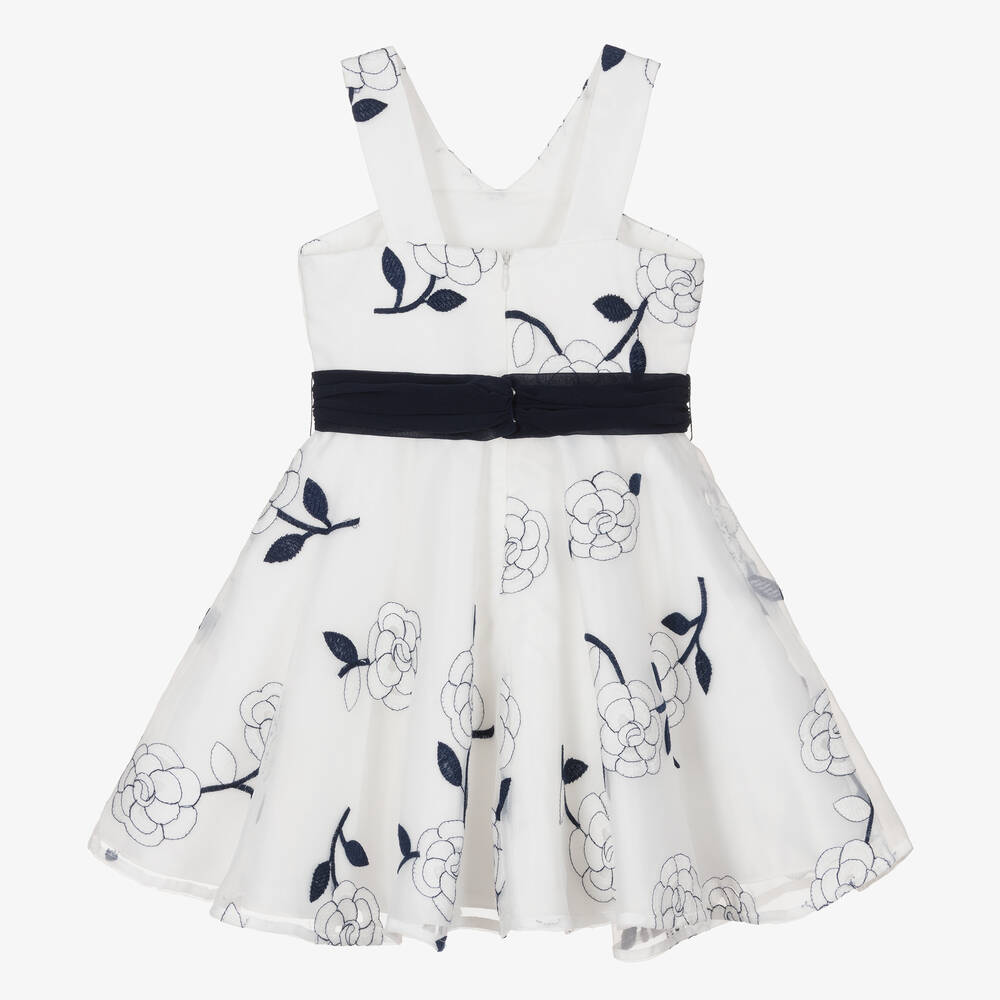 Abel & Lula-Белое платье из органзы с вышивкой | Childrensalon Outlet
