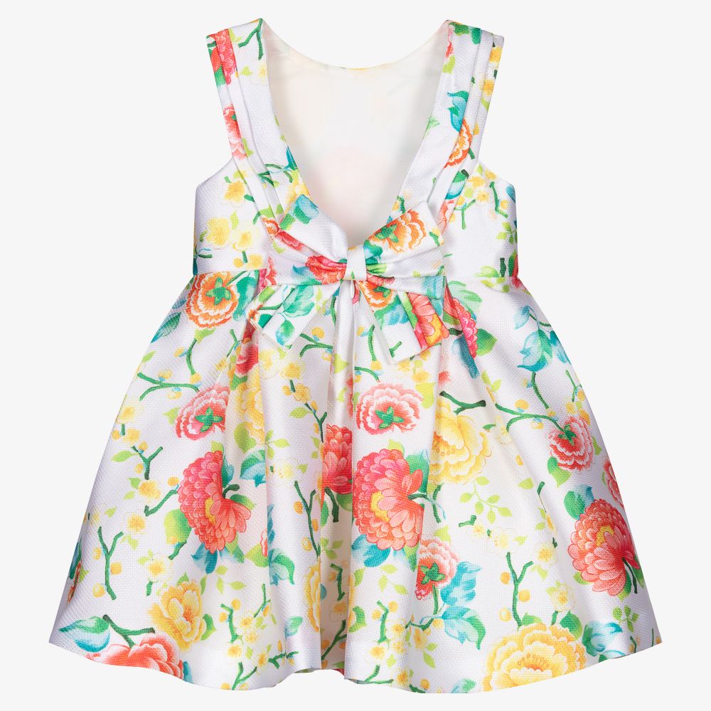 Abel & Lula-Белое платье с цветами для девочек | Childrensalon Outlet