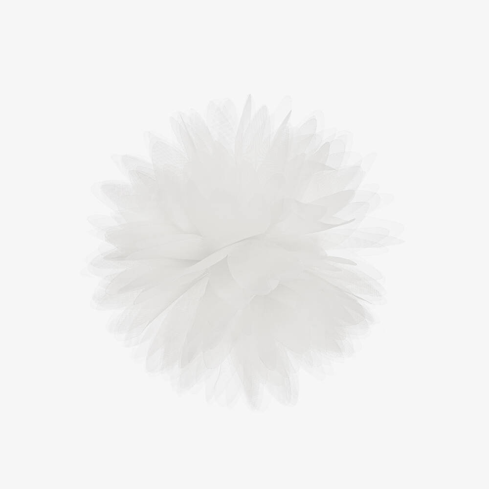 Abel & Lula-Girls White Flower Hair Clip (12cm) | Childrensalon Outlet