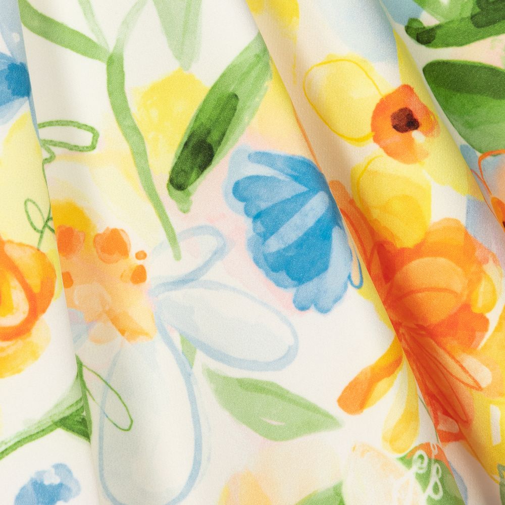 Abel & Lula-Желтое платье в цветочек для девочек | Childrensalon Outlet