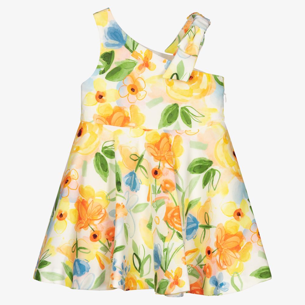 Abel & Lula - Girls Yellow Floral Dress | Childrensalon