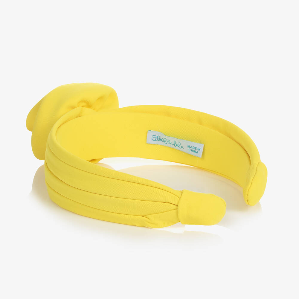 Abel & Lula-Girls Yellow Rose Hairband | Childrensalon Outlet