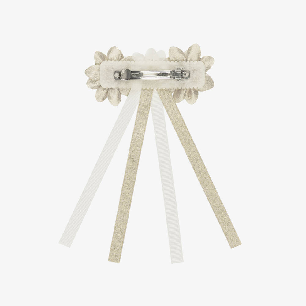 Abel & Lula-Gold Flower Hair Clip | Childrensalon Outlet