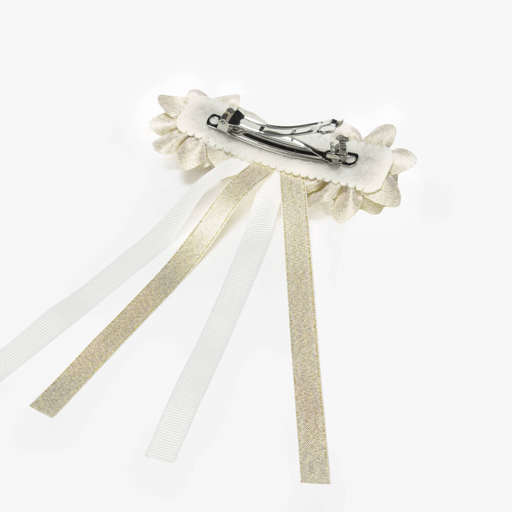 Abel & Lula-Gold Flower Hair Clip | Childrensalon Outlet