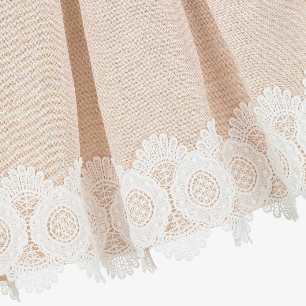 Abel & Lula-Gold Linen Dress | Childrensalon Outlet