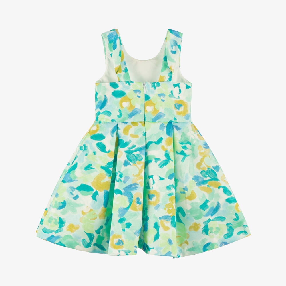 Abel & Lula-Green Floral Dress | Childrensalon Outlet