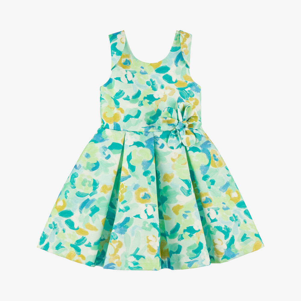 Abel & Lula-Green Floral Dress | Childrensalon Outlet