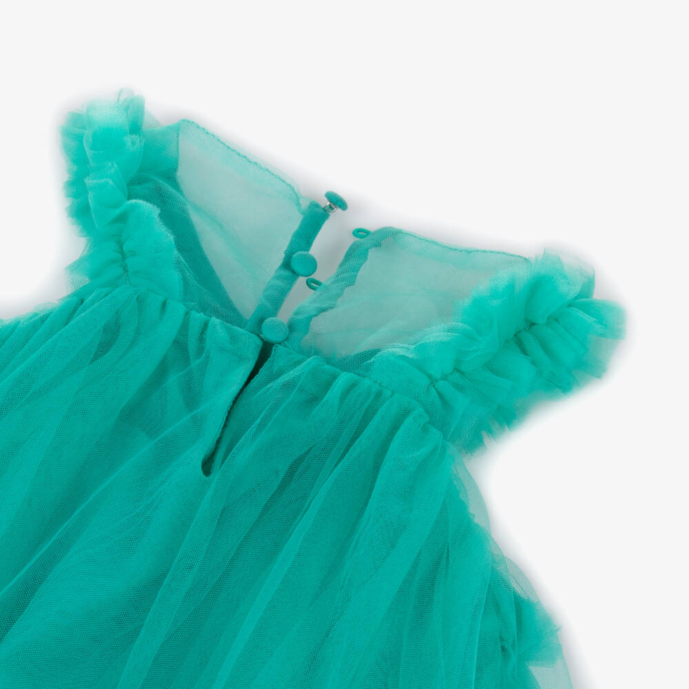 Abel & Lula-Green Tulle Dress | Childrensalon Outlet