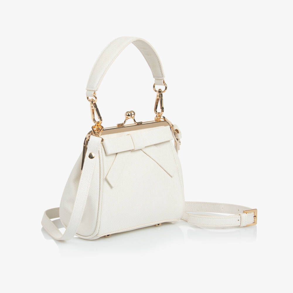 Abel & Lula-حقيبة بناتية عاجية مزينة بعقدة | Childrensalon Outlet