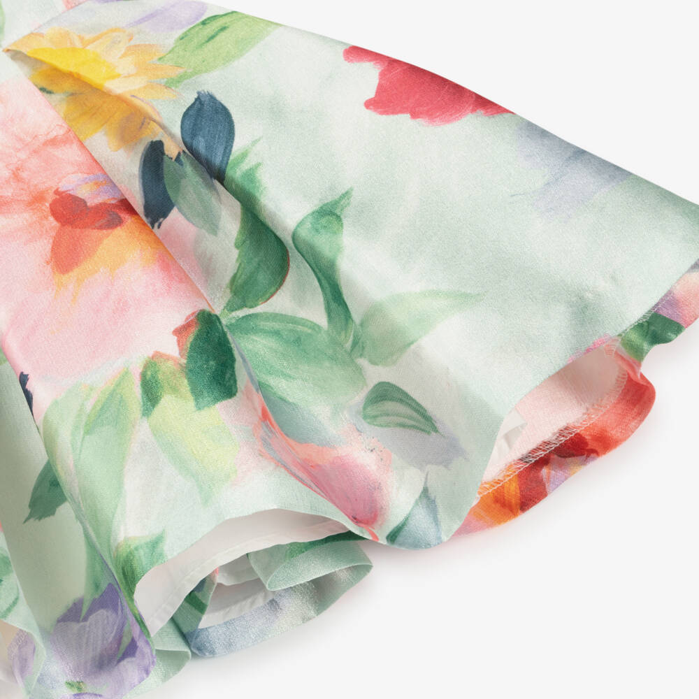 Abel & Lula-Ivory Floral One Shoulder Dress | Childrensalon Outlet