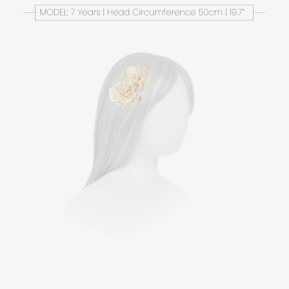 Abel & Lula-Ivory Flower Hair Clips 2pk | Childrensalon Outlet