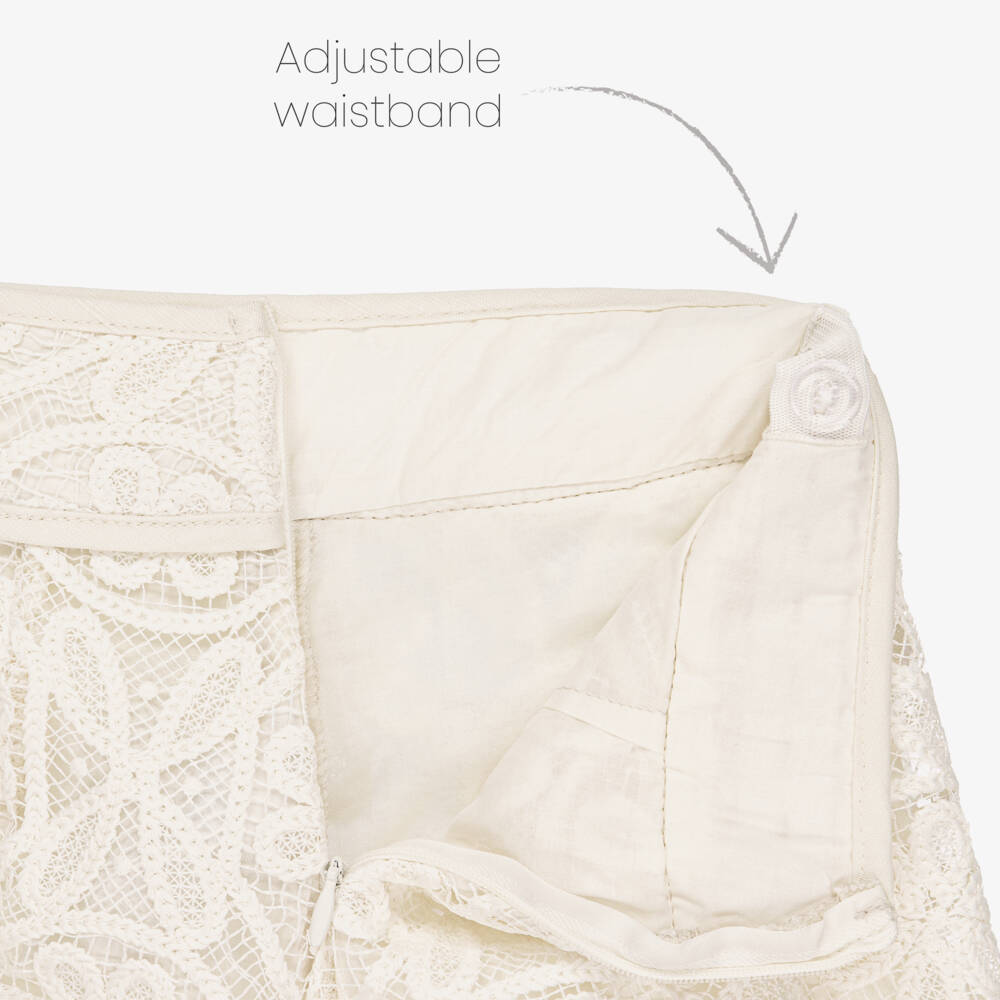 Abel & Lula-Ivory Lace Trouser Set | Childrensalon Outlet