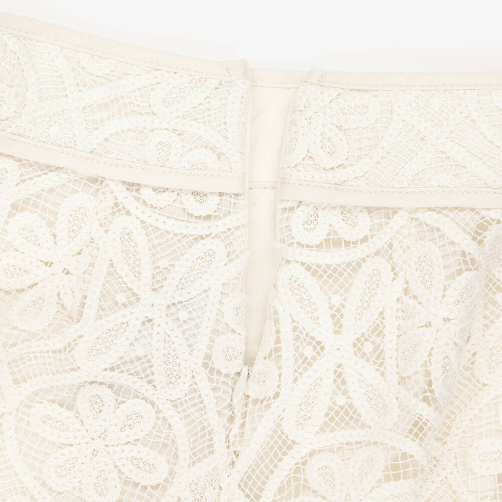 Abel & Lula-Ivory Lace Trouser Set | Childrensalon Outlet