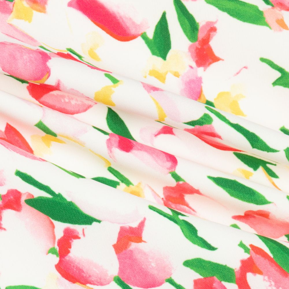 Abel & Lula-Ivory & Pink Tulip Dress  | Childrensalon Outlet