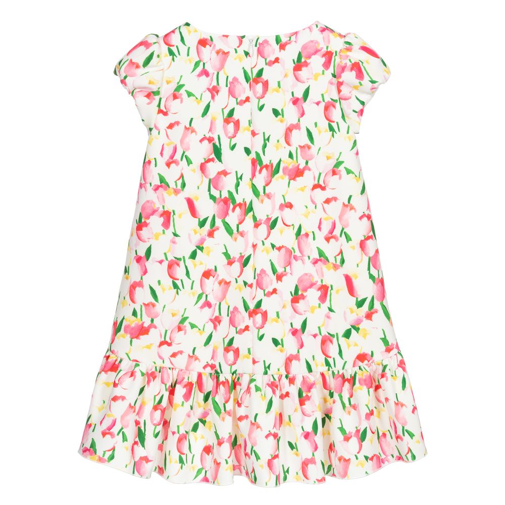 Abel & Lula-Ivory & Pink Tulip Dress  | Childrensalon Outlet