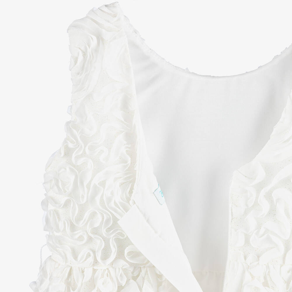 Abel & Lula-Ivory Tulle Floral Dress | Childrensalon Outlet