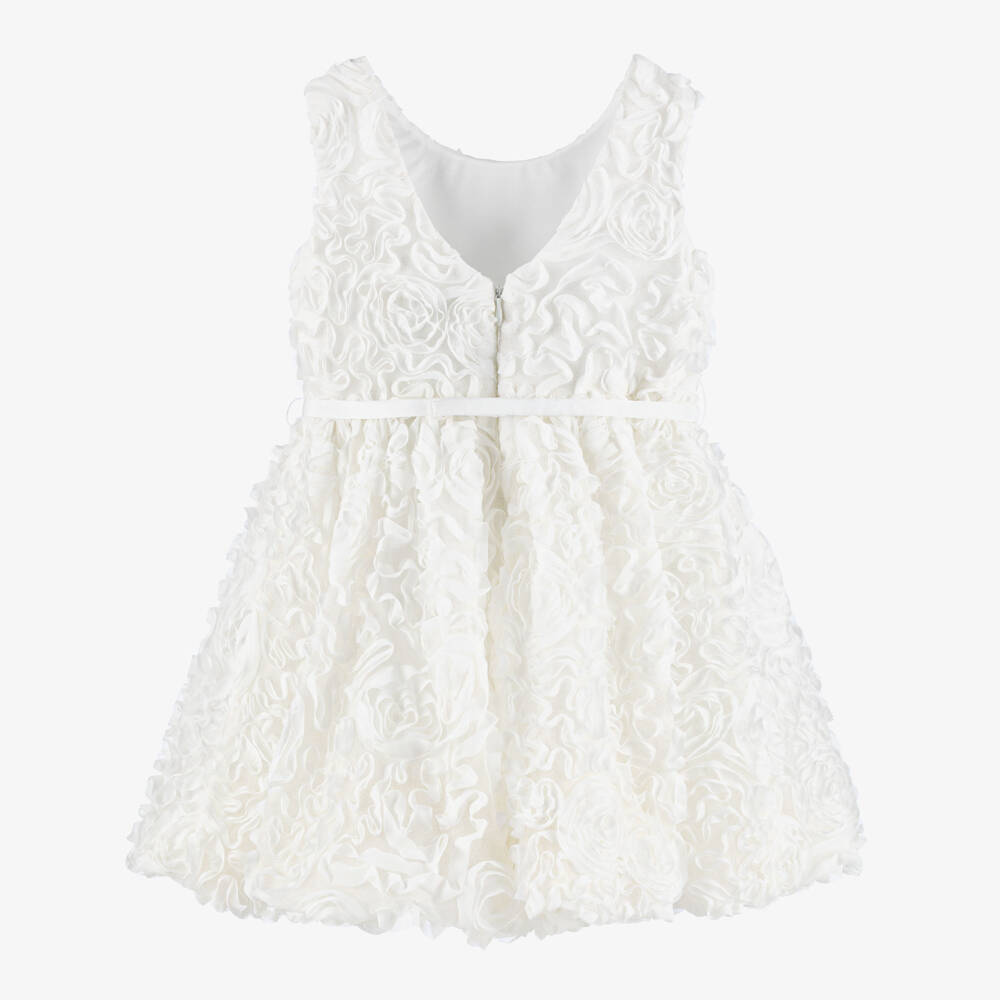Abel & Lula-Ivory Tulle Floral Dress | Childrensalon Outlet