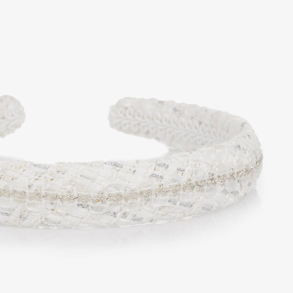 Abel & Lula-Ivory Tweed Hairband | Childrensalon Outlet