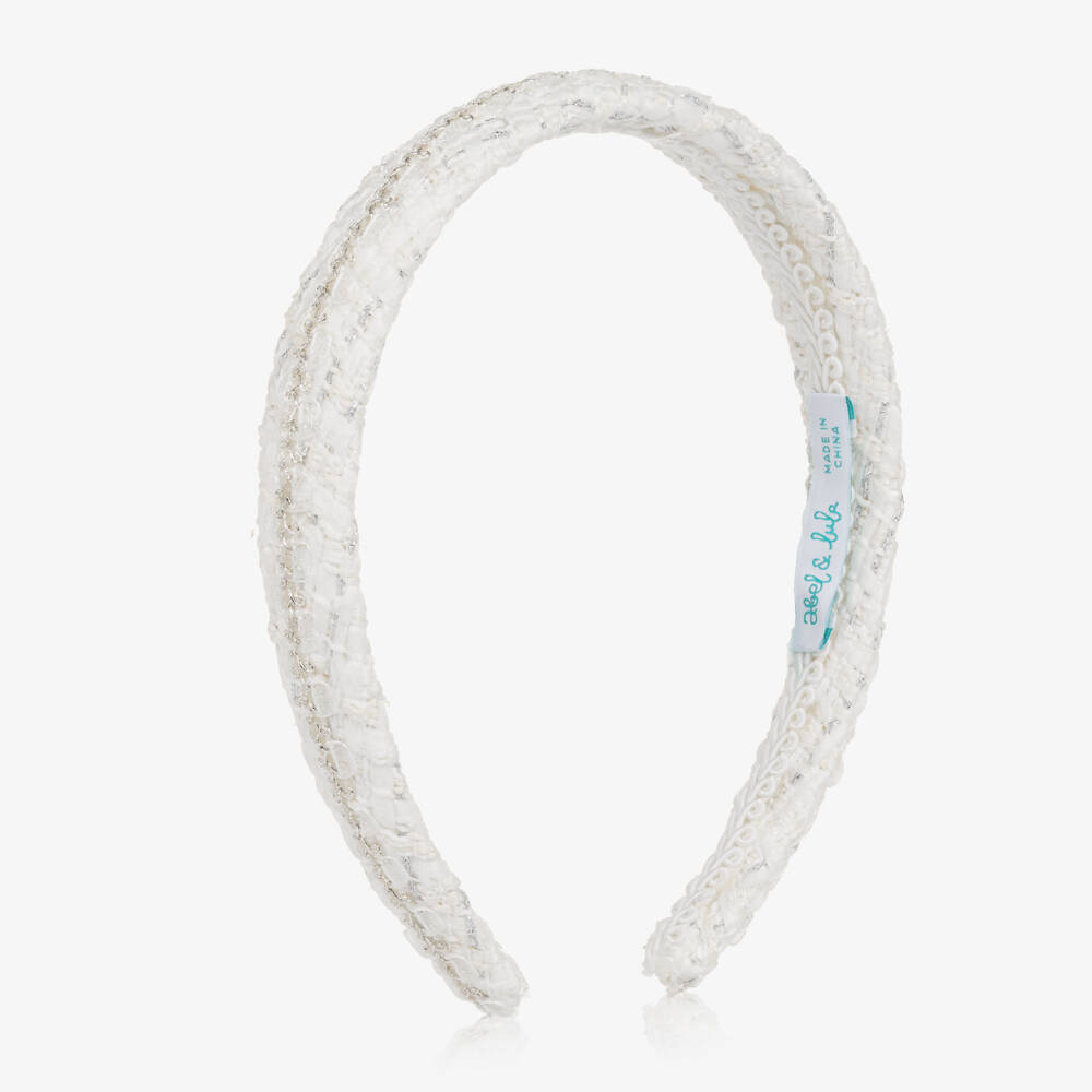 Abel & Lula-Ivory Tweed Hairband | Childrensalon Outlet