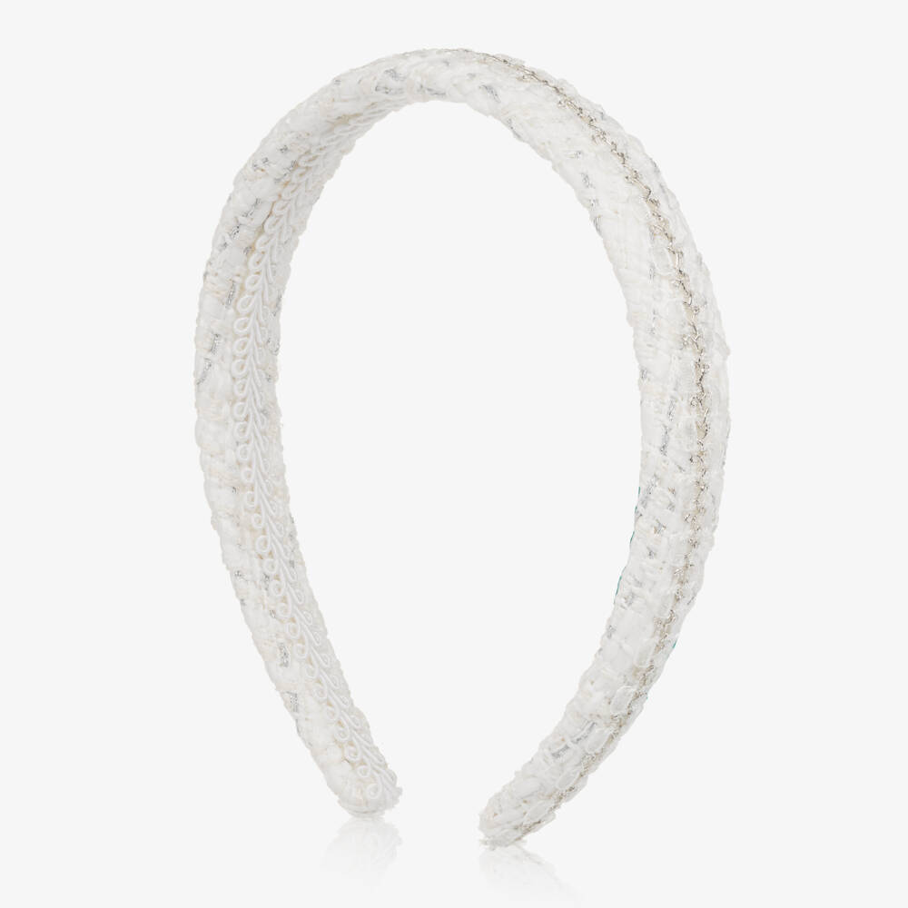 Abel & Lula-Ivory Tweed Hairband | Childrensalon Outlet