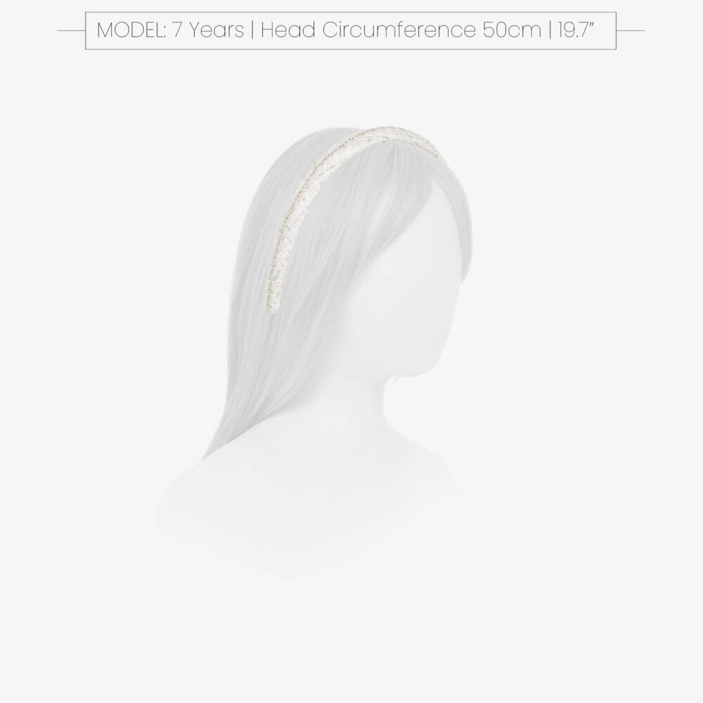 Abel & Lula-Ivory Tweed Hairband | Childrensalon Outlet